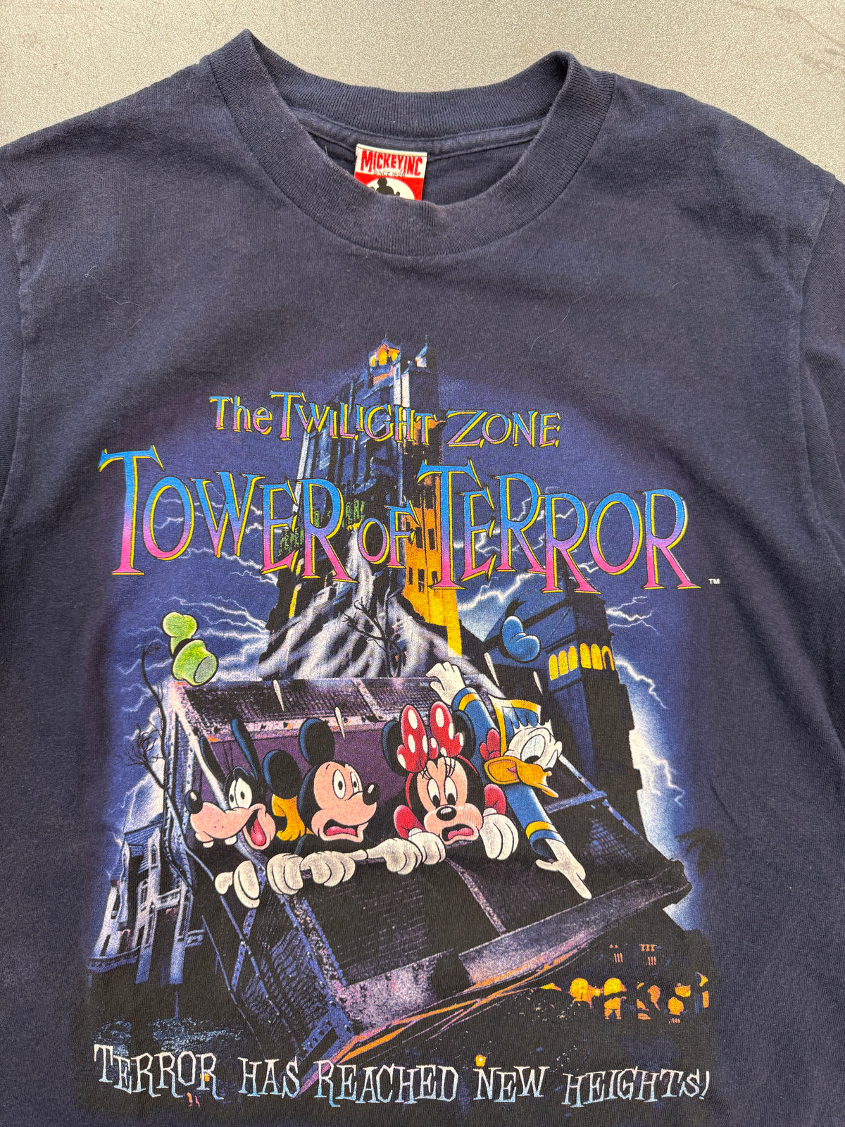 THE TWILIGHT ZONE TOWER OF TERROR "TERROR HAS REACHED NEW HEIGHTS!" (MICKEY INC TAG)