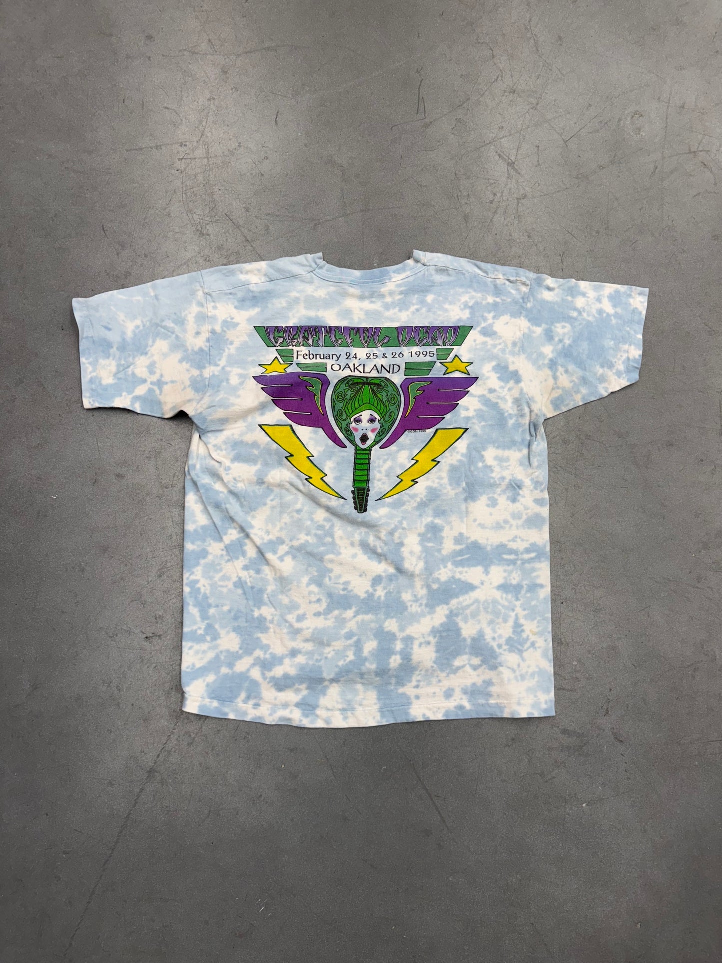 1995 GRATEFUL DEAD MARDI GRAS OAKLAND TEE (FOTL TAG)