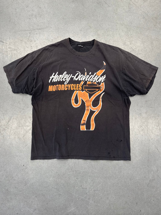 VINTAGE HARLEY-DAVIDSON MOTORCYCLES FLAME SHIRT (PULLED TAG)