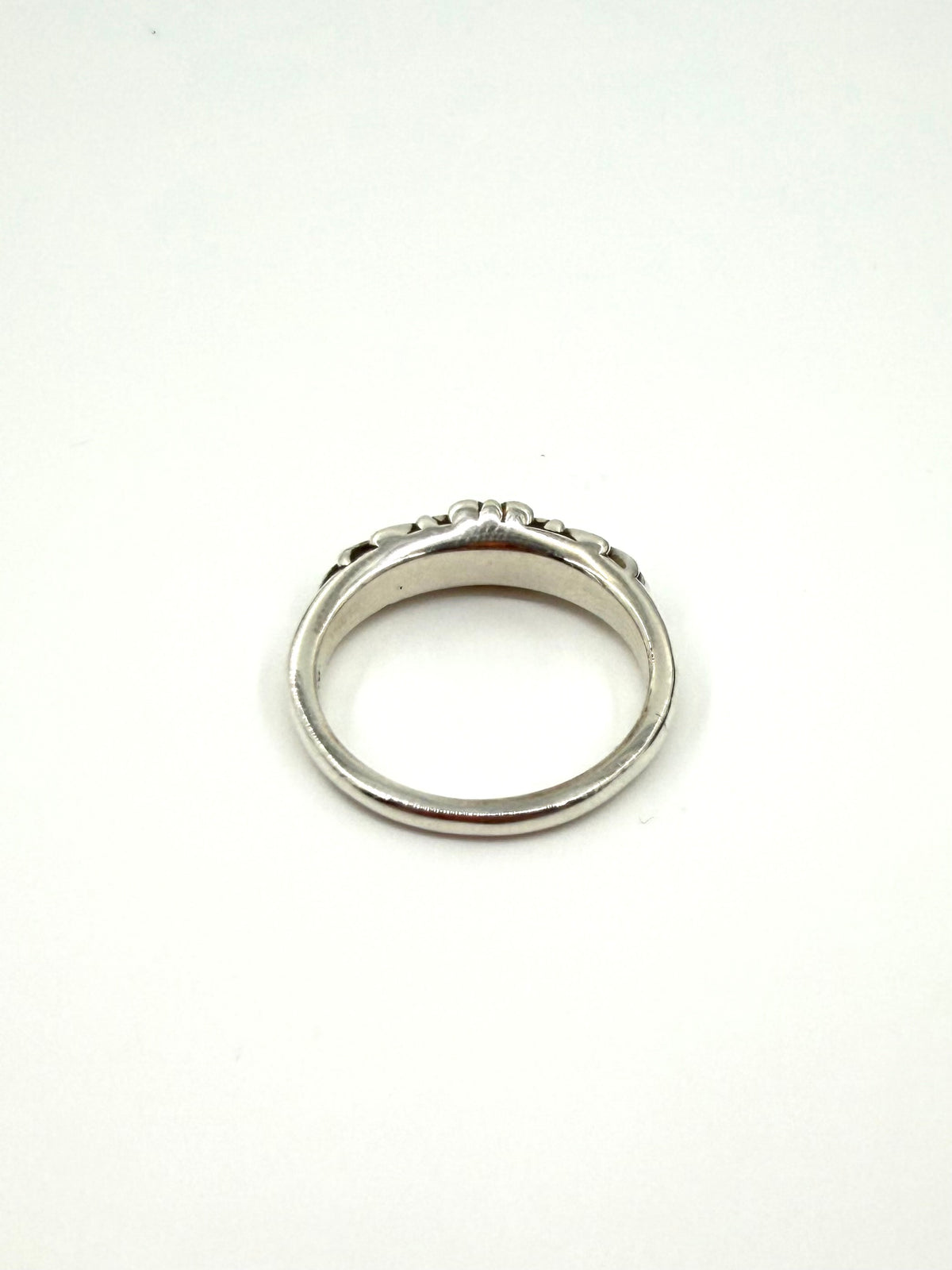 CHROME HEARTS BABY CLASSIC FLORAL SILVER RING