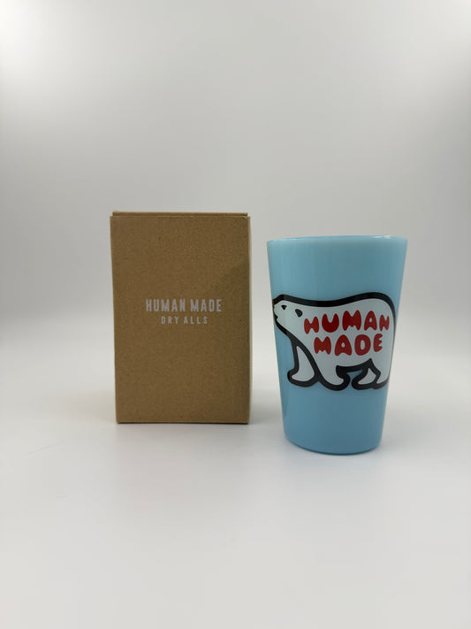 HUMAN MADE POLAR BEAR BLUE TUMBLER MILK GLASS CUP