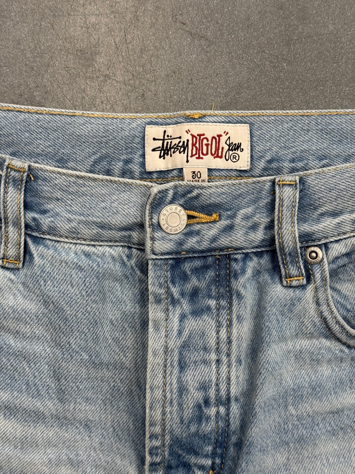STUSSY "BIG OL" JEANS LIGHT WASH