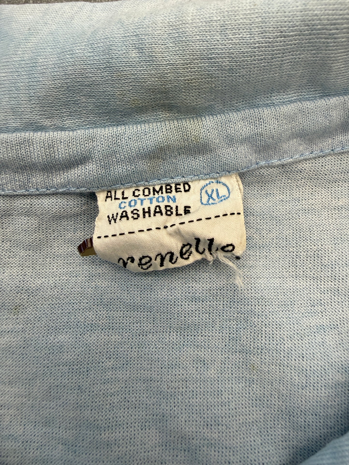 80S DISTRESSED BLANK POLO SHIRT (RENELLE TAG)
