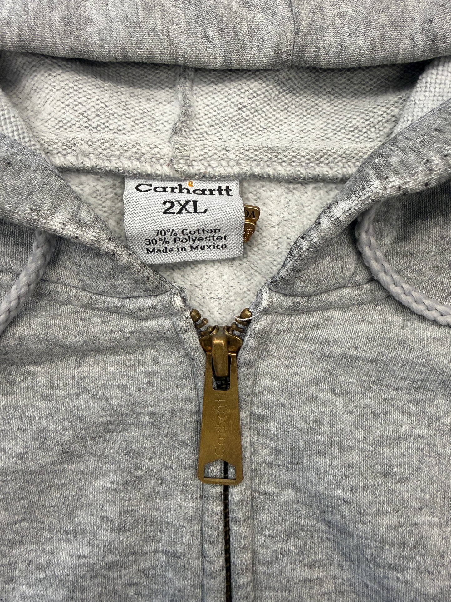 2000'S CARHARTT FULL ZIP HOODIE - GRAY 2XL