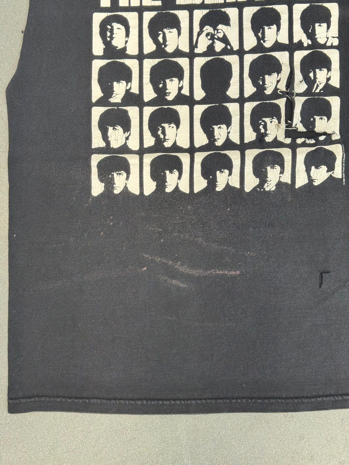 1998 THE BEATLES CUT-OFF TEE (APPLE TAG)