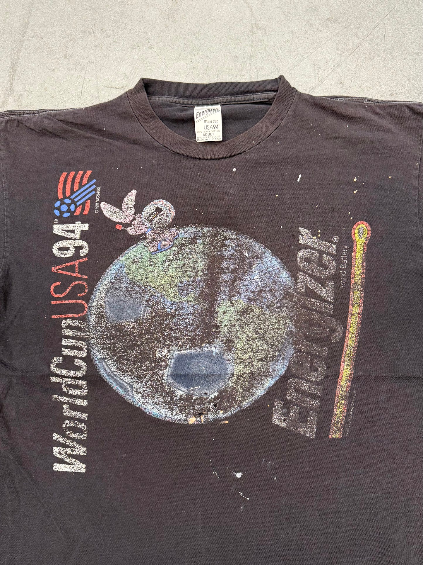 1994 WORLD CUP USA ENERGIZER FADED TEE (ENERGIZER TAG)