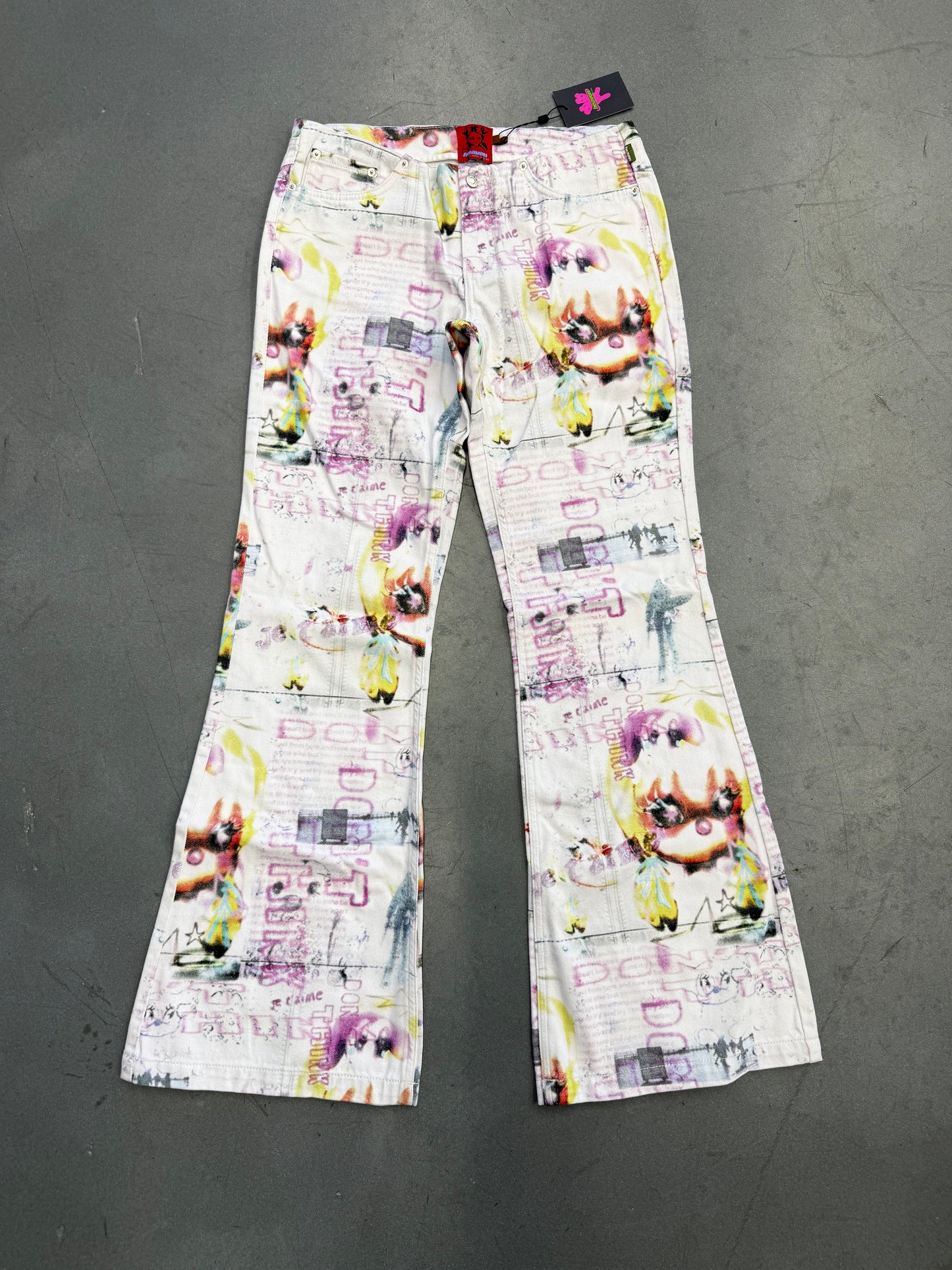 HEAVEN BY MARC JACOBS DON'T THINK FLARED STAR JEANS