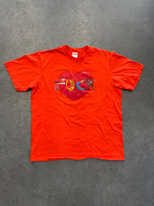 FW17 SUPREME FUCK LOVE TEE - ORANGE