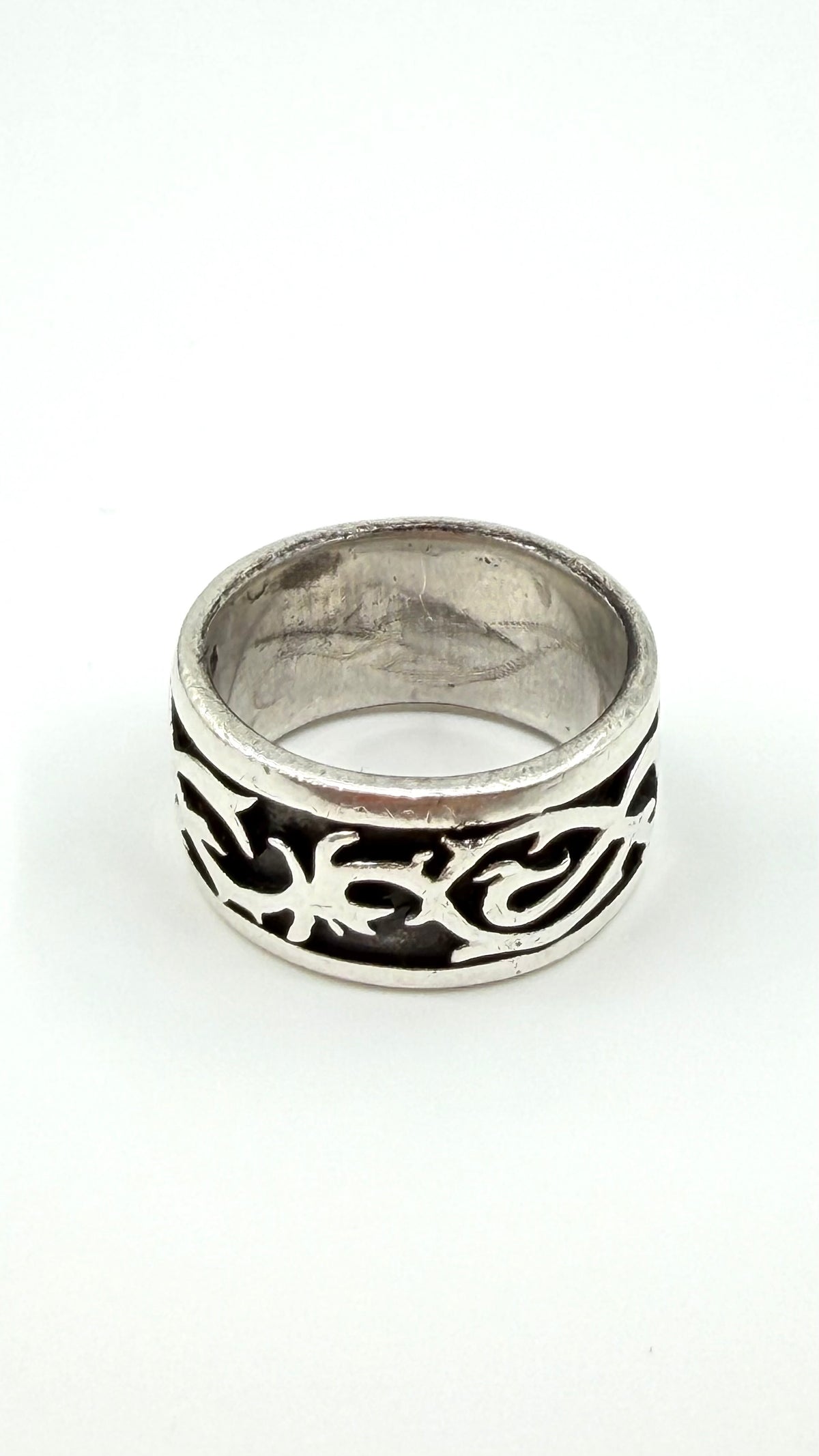 VINTAGE WRAP-AROUND THORN SILVER BAND RING