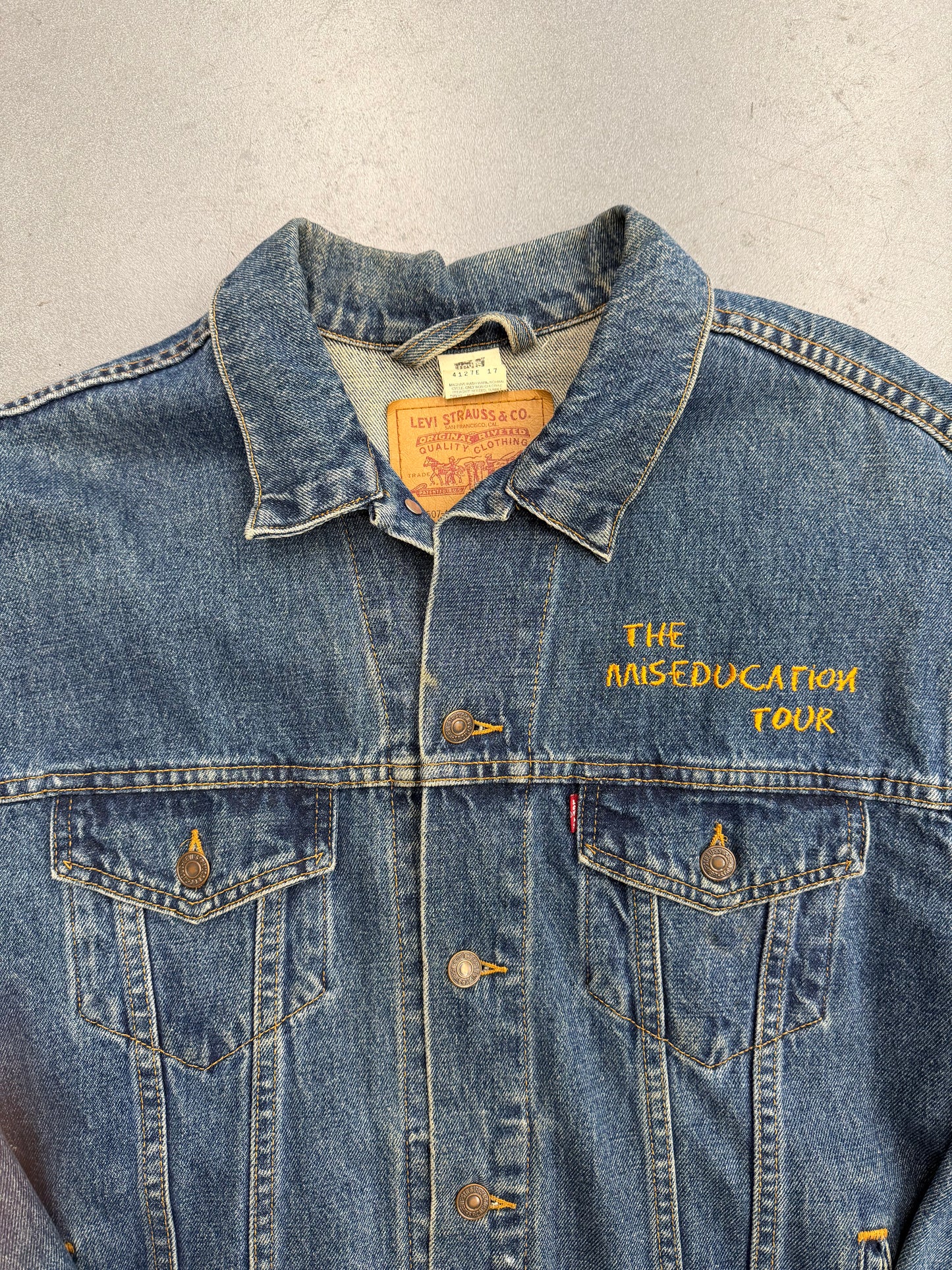 1999 LAURYN HILL THE MISEDUCATION WORLD TOUR LEVI'S DENIM JACKET