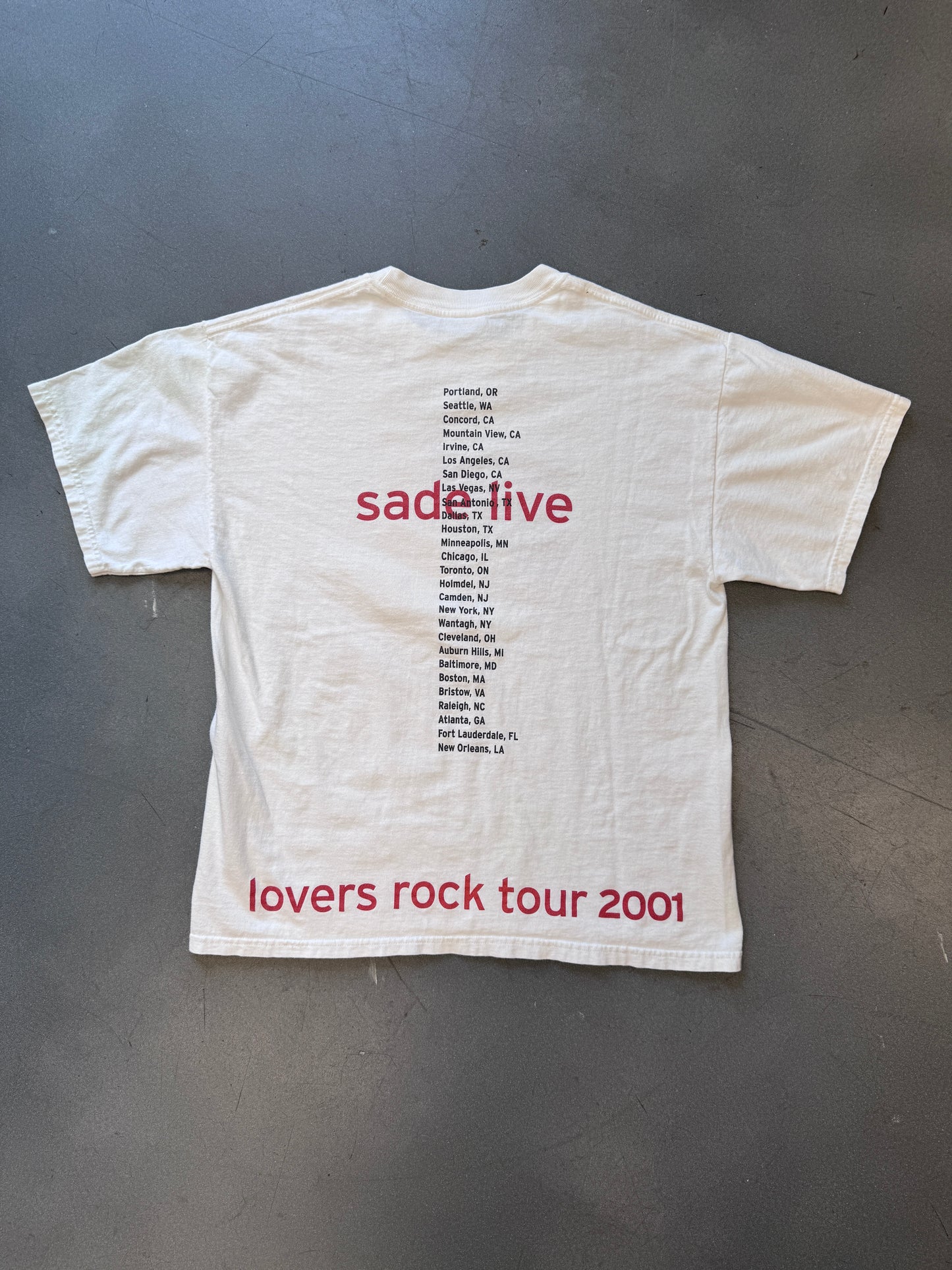 2001 SADE LIVE LOVERS ROCK TOUR TEE