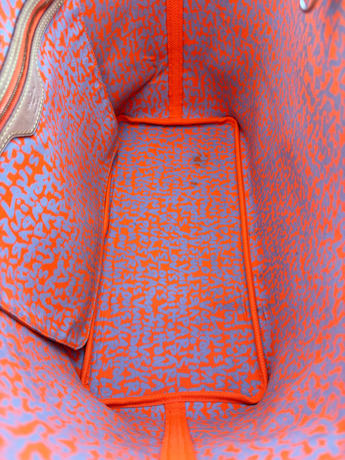 2009 LOUIS VUITTON NEVERFULL GM TOTE BAG GRAFFITI MONOGRAM BY STEVEN SPOUSE