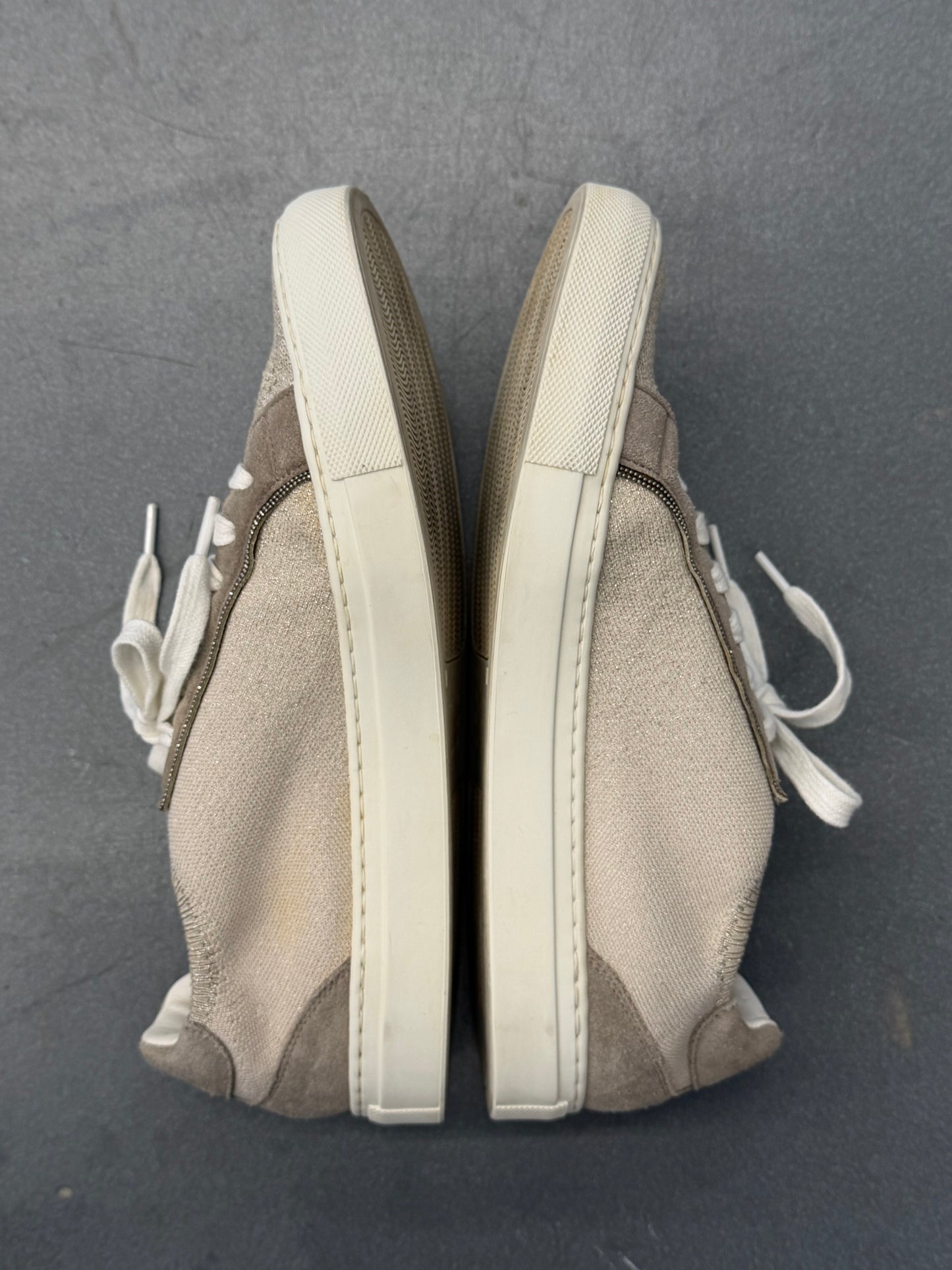 BRUNELLO CUCINELLI SIZE 40 COTTON KNIT SNEAKERS (W/O BOX)