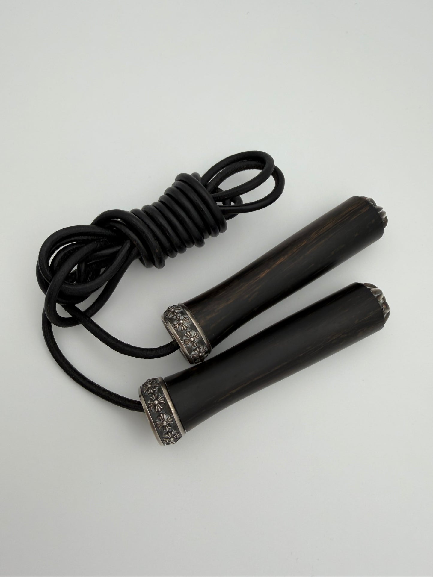 CHROME HEARTS JUMP ROPE -WOOD/LEATHER/SILVER