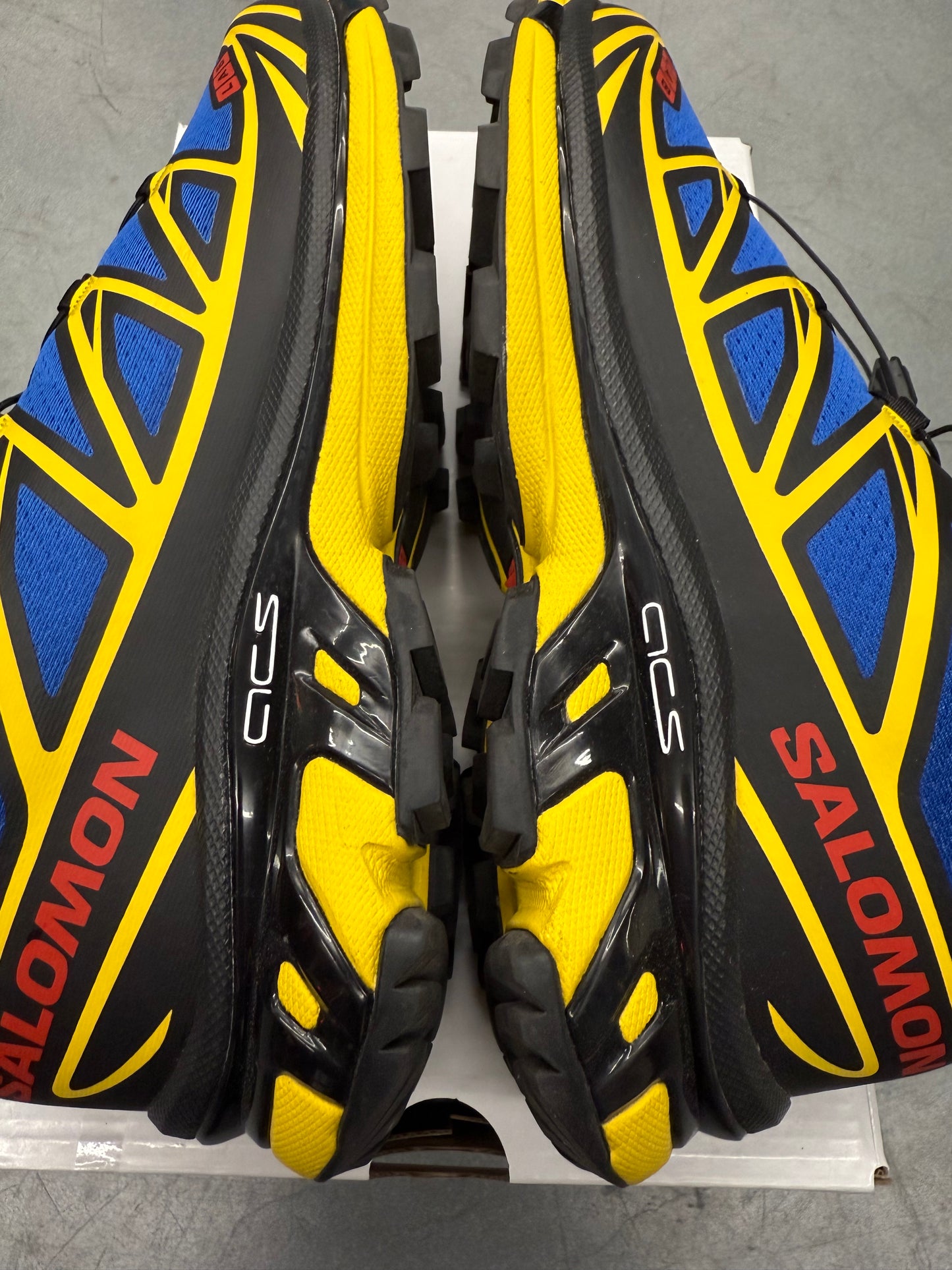 2025 SIZE 8.5 SALOMON XT-6 JJJJOUND NAUTICAL BLUE LEMON (PRE-OWNED WITH BOX)