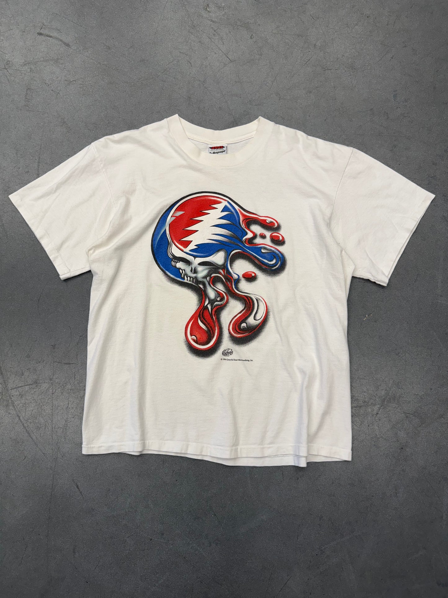 1994 GRATEFUL DEAD BUZZ PARKER MELT YOUR FACE TEE (JENSEN ACTIVEWEAR TAG)