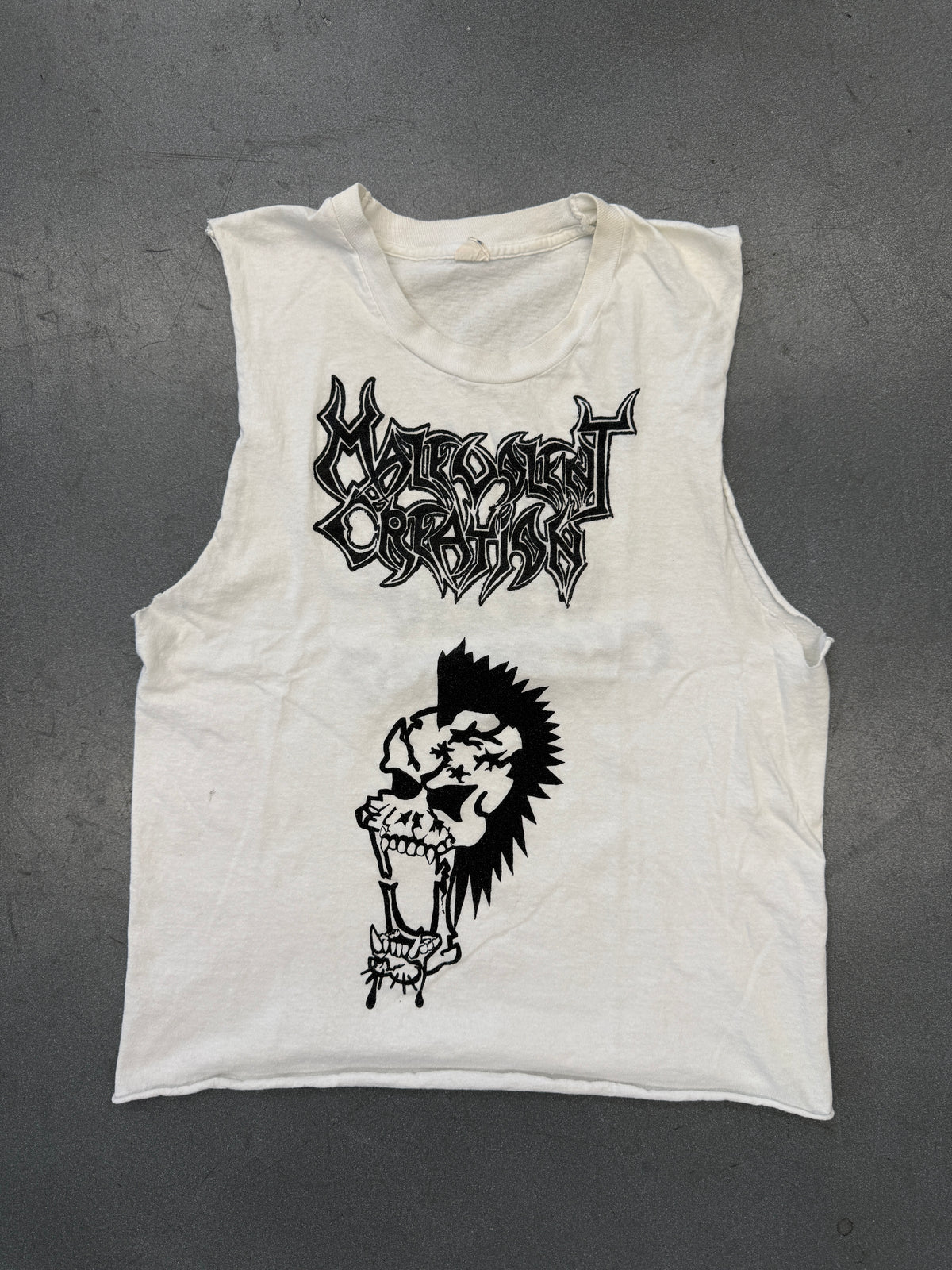 80'S MALEVOLENT CREATION VIOLENT OFFSPRING CROPPED CUT-OFF TEE (FOTL TAG)
