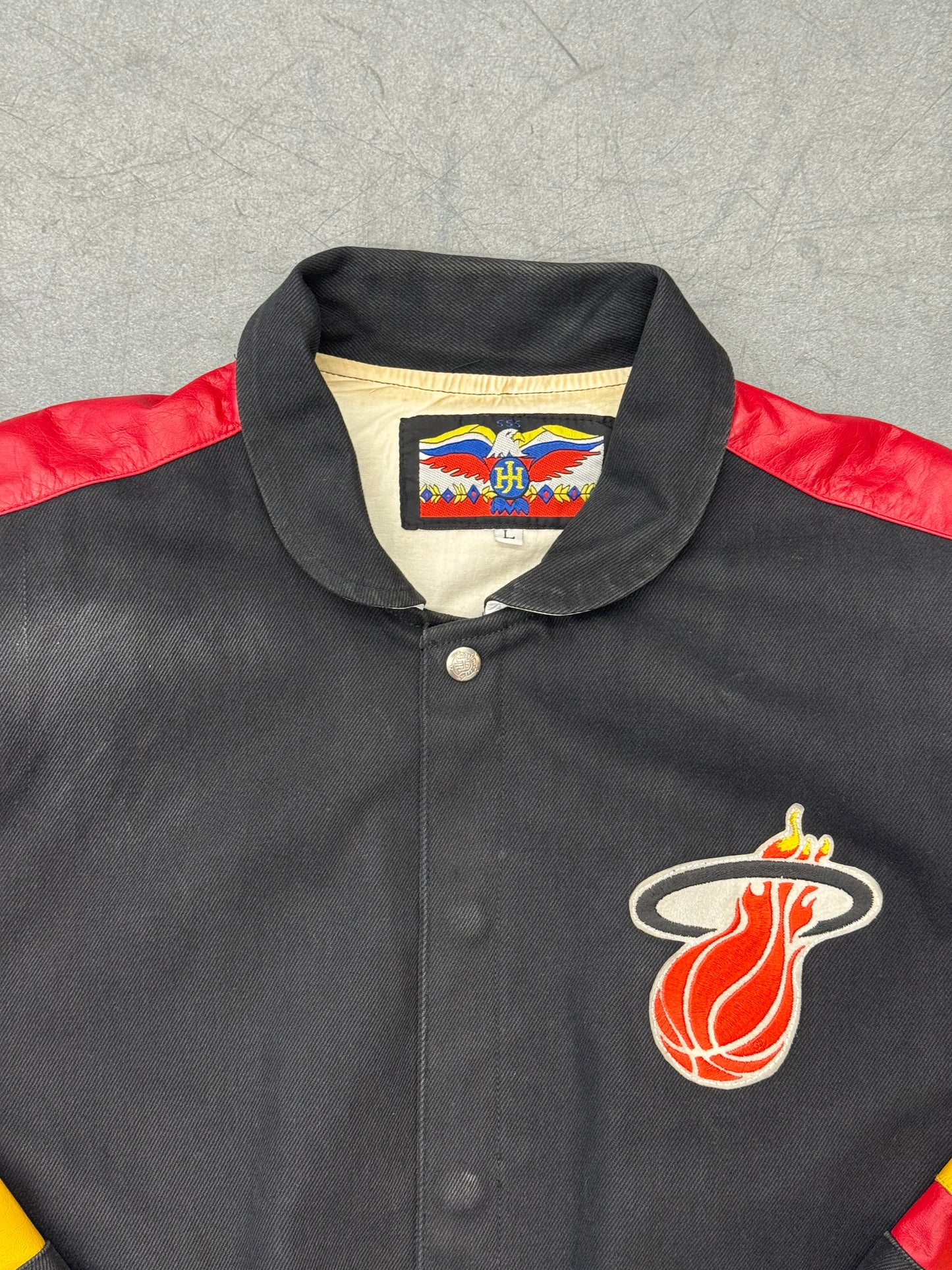 90'S MIAMI HEAT JEFF HAMILTON LEATHER JACKET