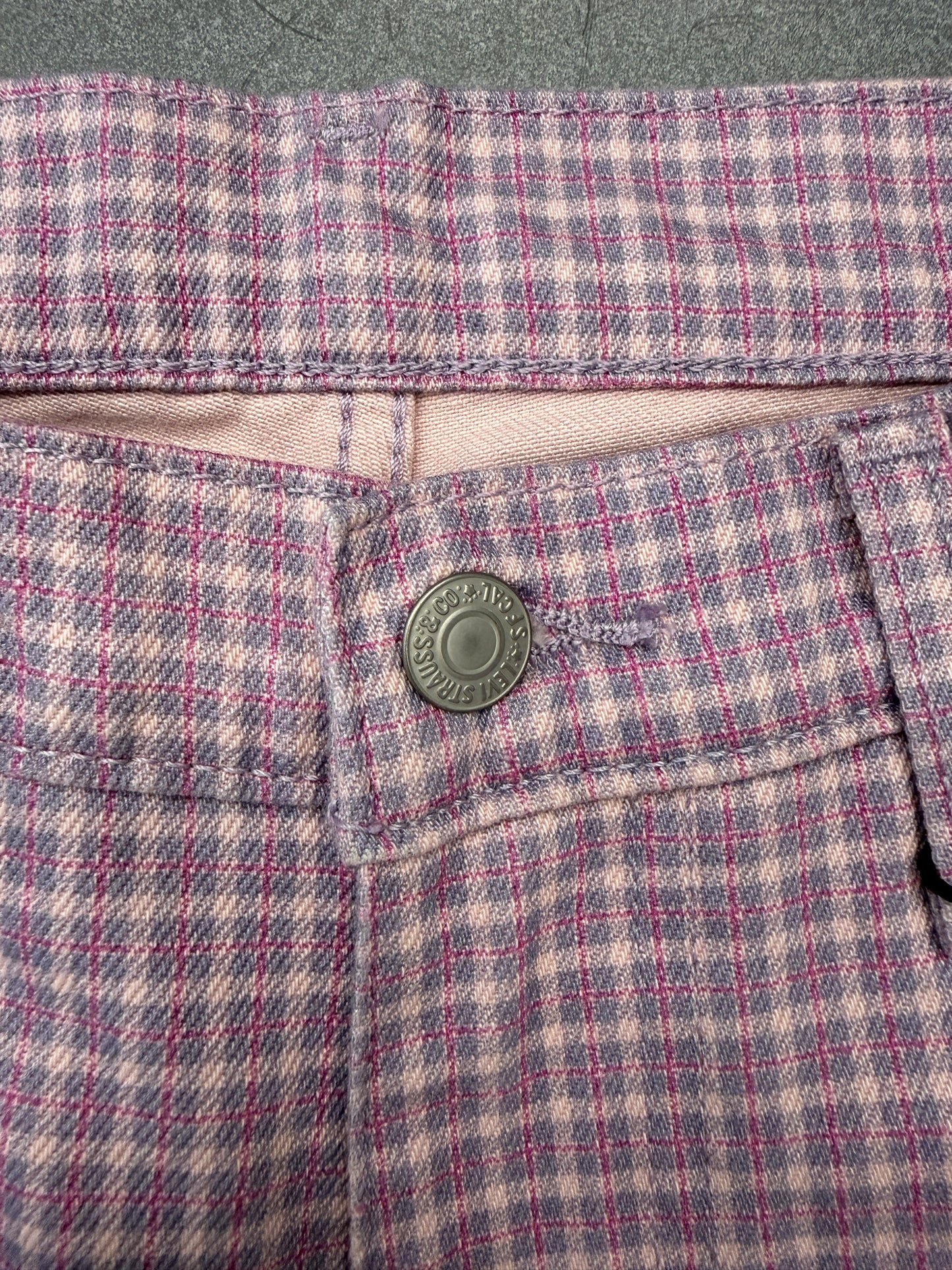 LEVI'S 194 BAGGY PLAID MEN'S JEANS (34X32)