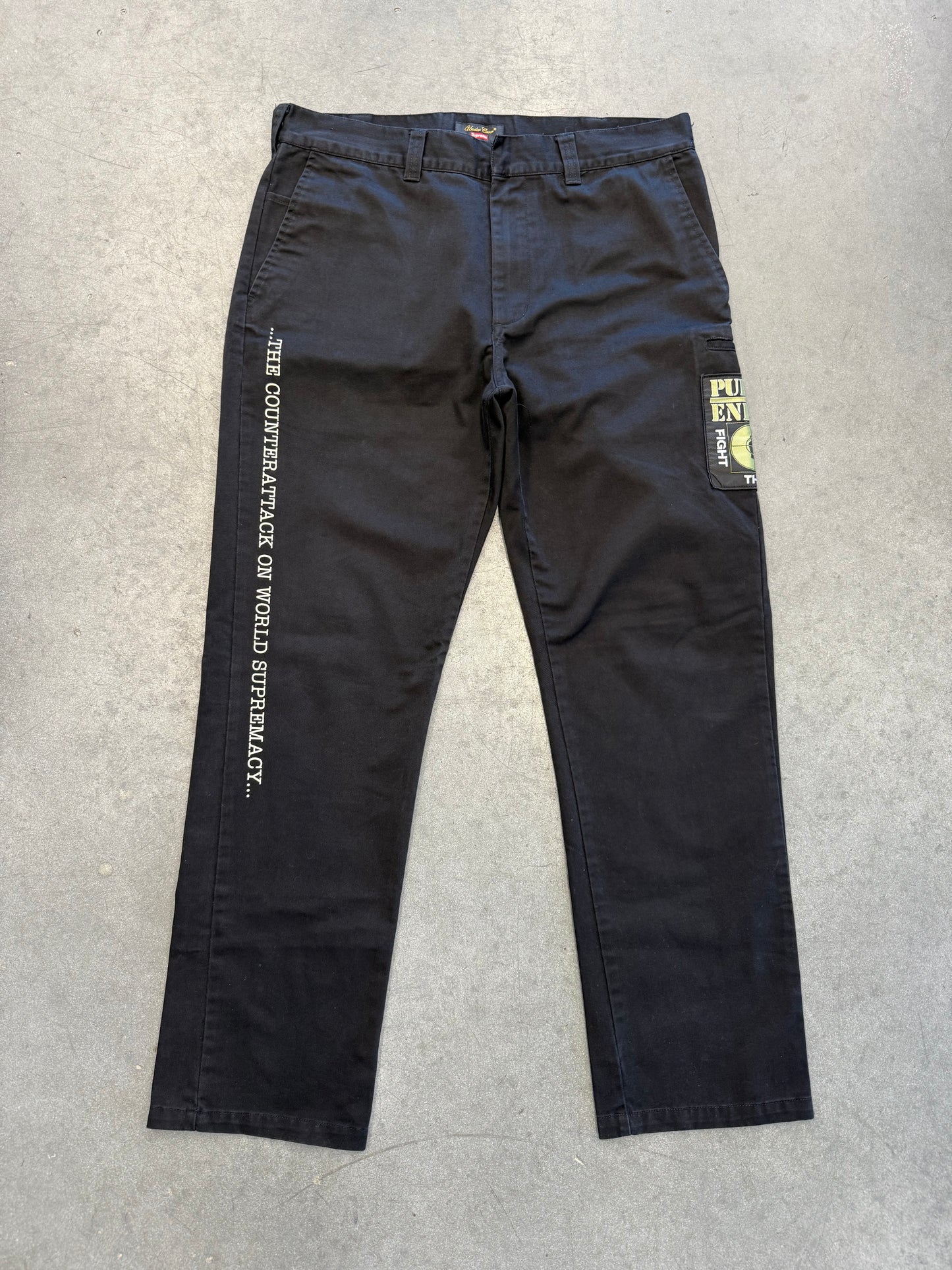 SS18 SUPREME X UNDERCOVER PUBLIC ENEMY WORK PANTS