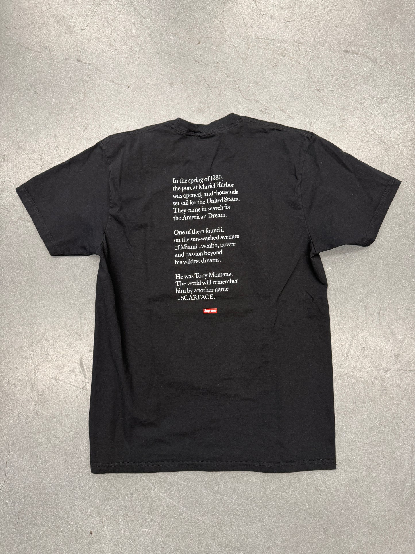FW17 SUPREME SCARFACE SPLIT TEE - BLACK