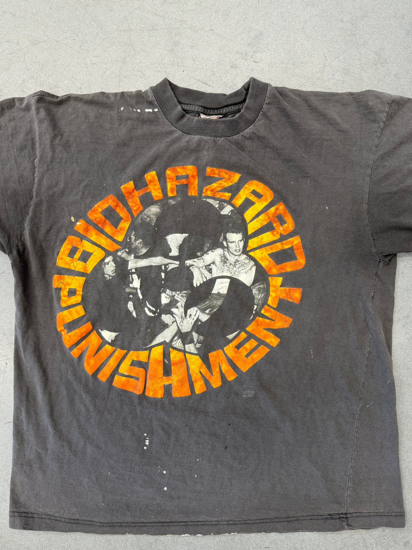 90'S BIOHAZARD PUNISHMENT EURO TOUR TEE (BRIGHT GREEN TAG)