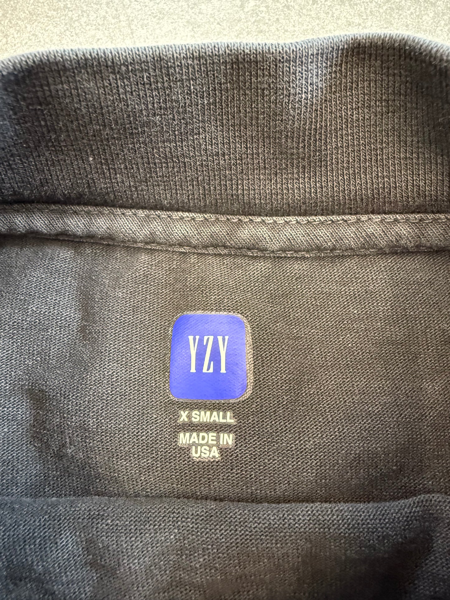 YEEZY GAP LOGO 3/4 SLEEVE TEE - BLACK (XS)