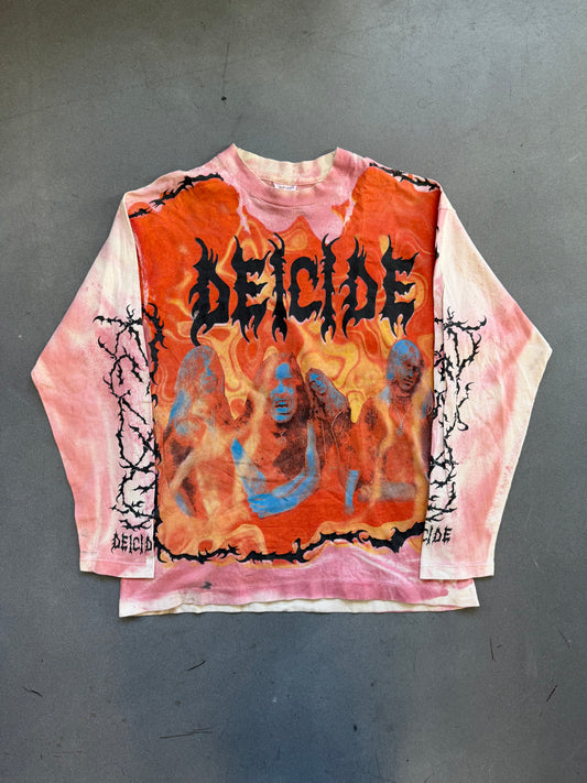 90'S DEICIDE ORANGE MARBLE AOP LS BAND TEE (SCREEN STARS TAG)