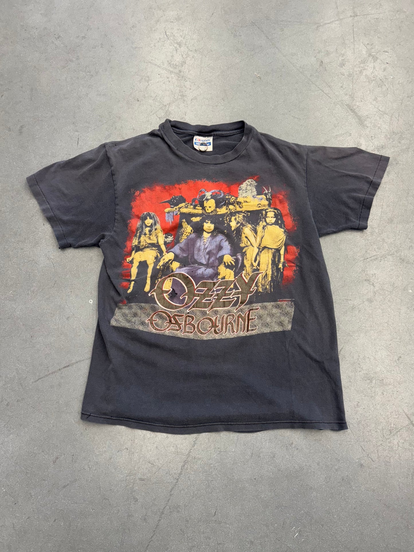 1988 OZZY OSBOURNE "NO REST FOR THE WICKED" TOUR TEE (HANES TAG)