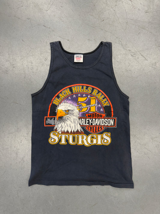 1991 HARLEY-DAVIDSON STURGIS BLACK HILLS RALLY CUT-OFF TEE (ONEITA TAG)