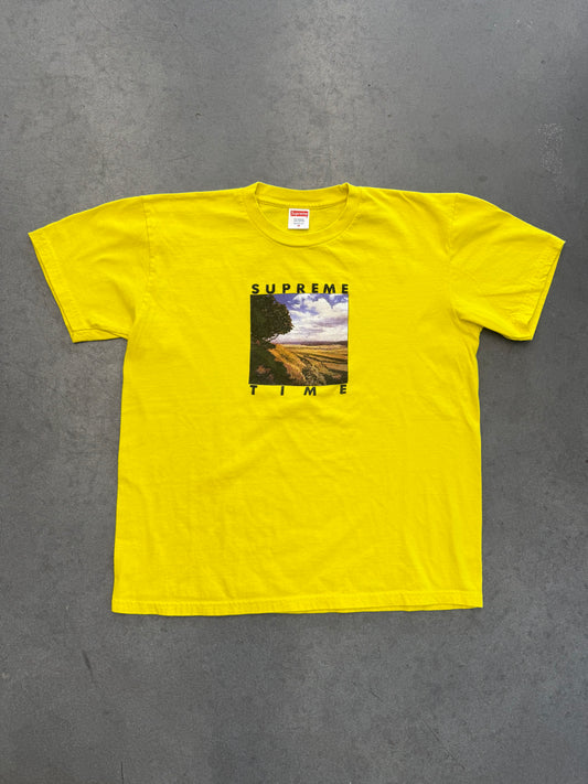SS20 SUPREME TIME TEE YELLOW MEDIUM