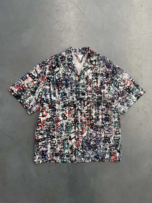 BOTTEGA VENETA MEMORY PRINT BUTTON UP SHIRT