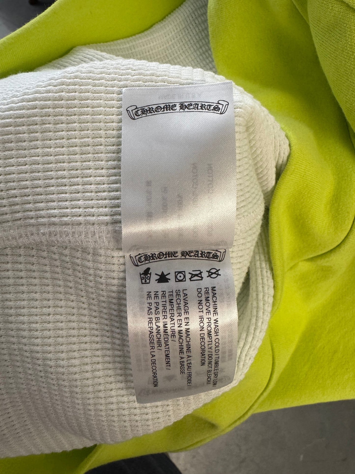 CHROME HEARTS MATTY BOY SEX RECORDS THERMAL LINED DAGGER ZIP HOODIE (SAMPLE UNRELEASED F&F PRINT)