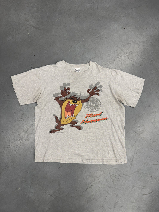 1993 MIAMI HURRICANES TAZ STRIPED TEE (SAVVY TAG)