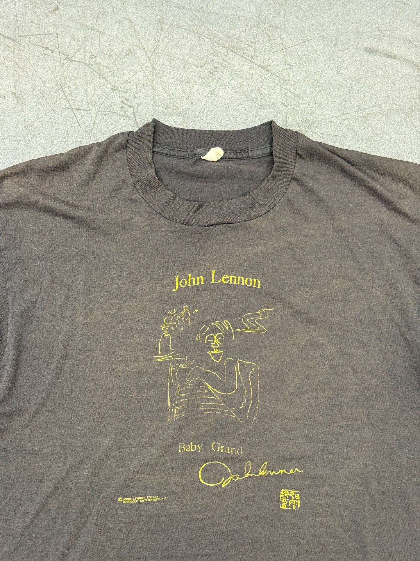 1980S JOHN LENON BABY GRAND ART TEE (SCREEN STARS TAG)