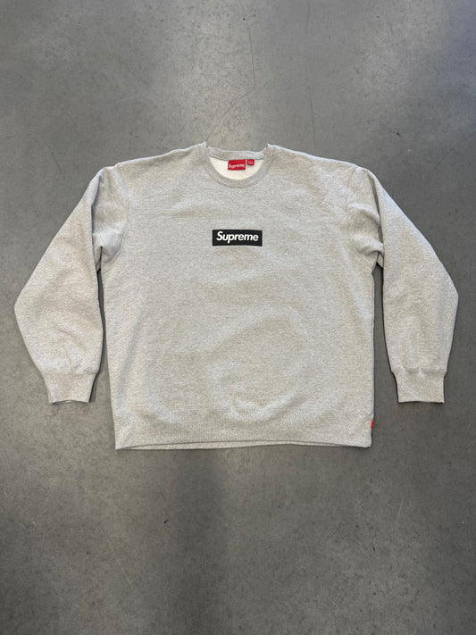 FW22 SUPREME BOX LOGO CREWNECK  - GRAY (2XL)