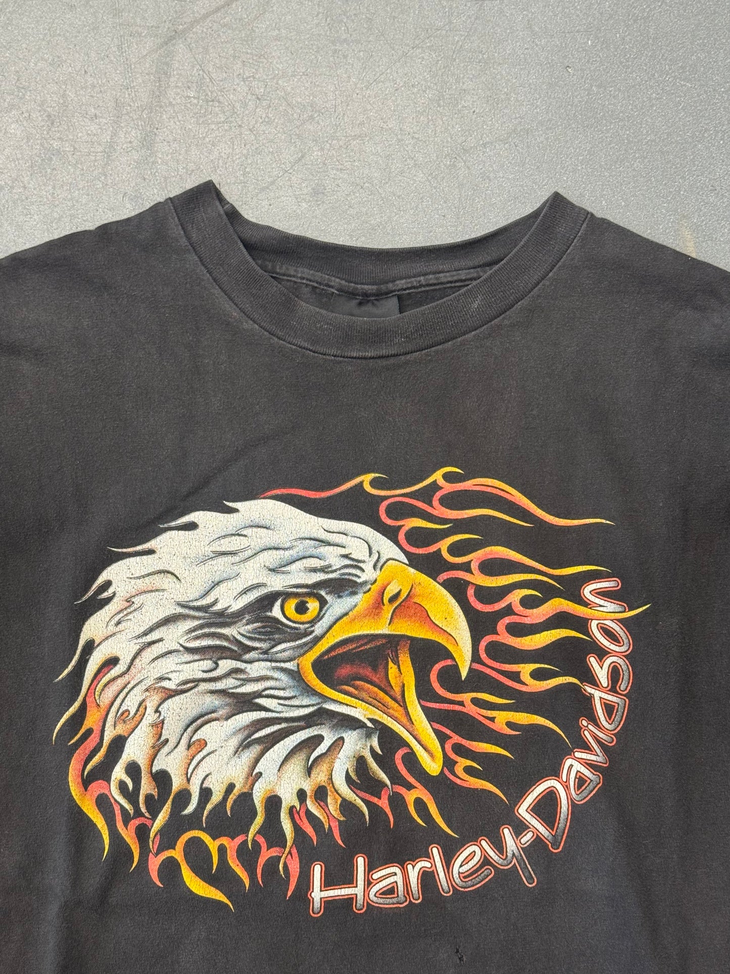 1998 HARLEY-DAVIDSON EAGLE FLAME MCKINNEY LAWTON, OK LONGSLEEVE TEE (HARLEY-DAVIDSON TAG)