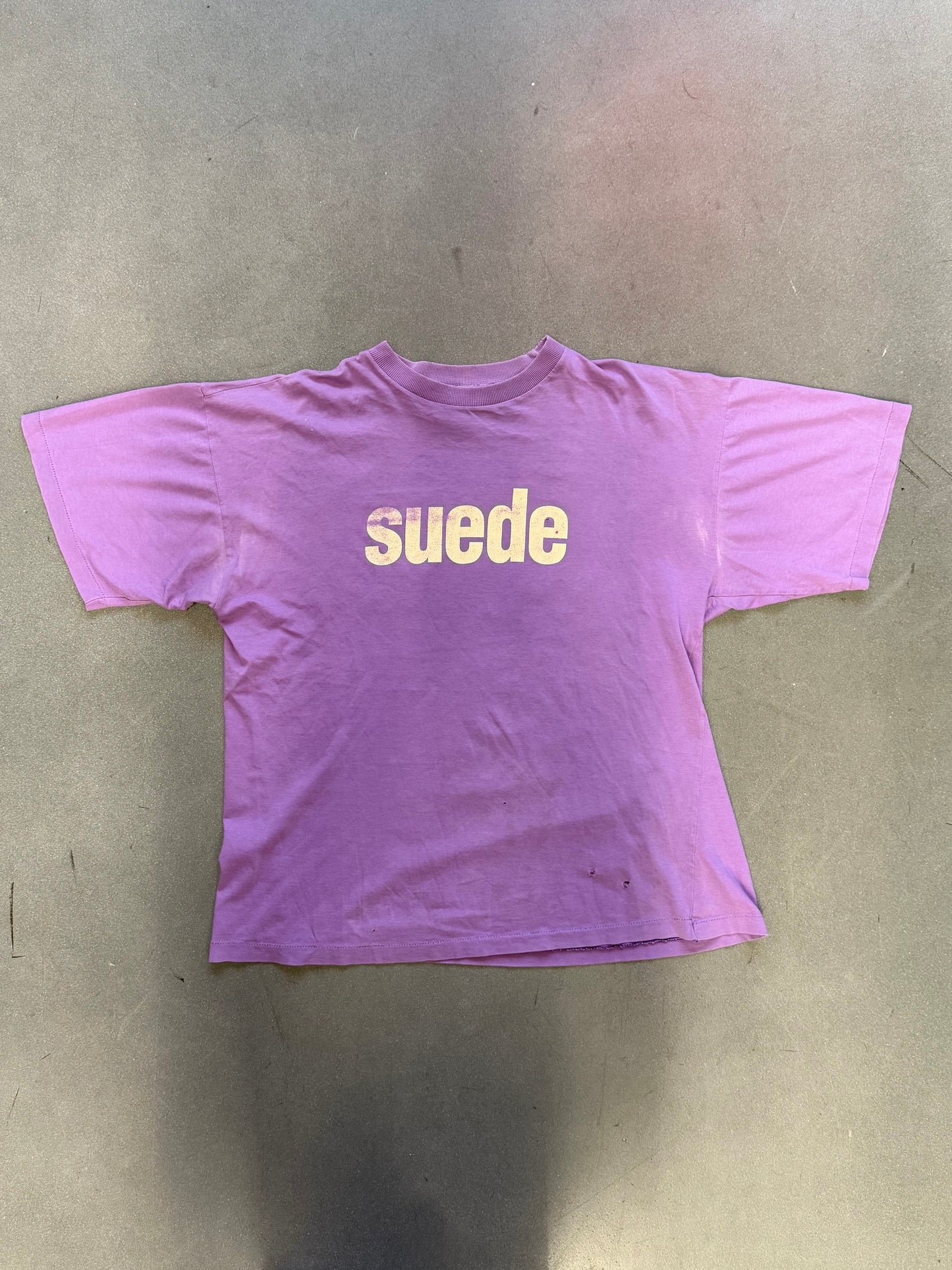90S SUEDE "WE ARE A BOY WE ARE A GIRL" TEE (FIREFOX TAG)