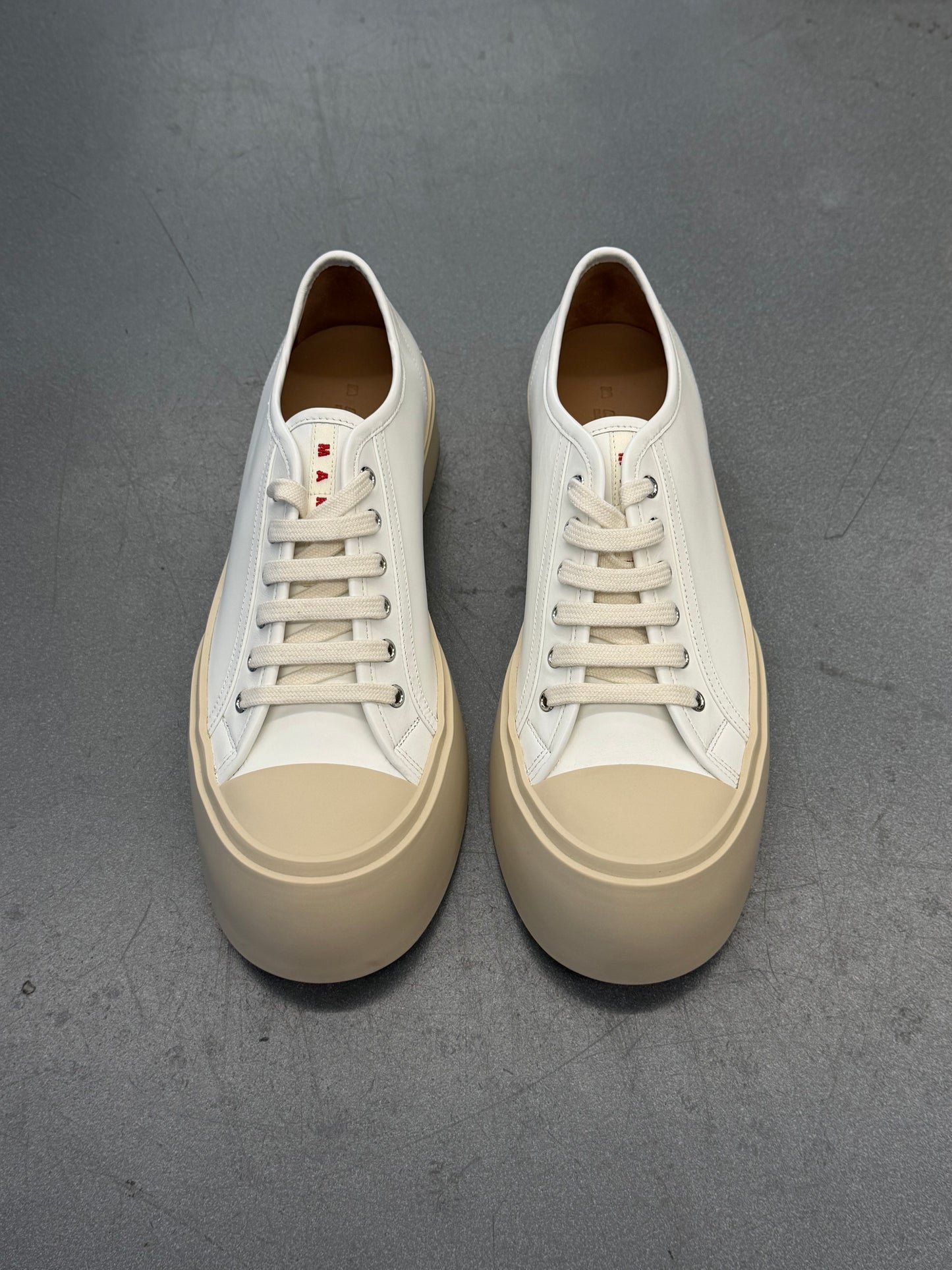 MARNI NAPPA LEATHER PABLO SNEAKER - WHITE (W/O BOX)