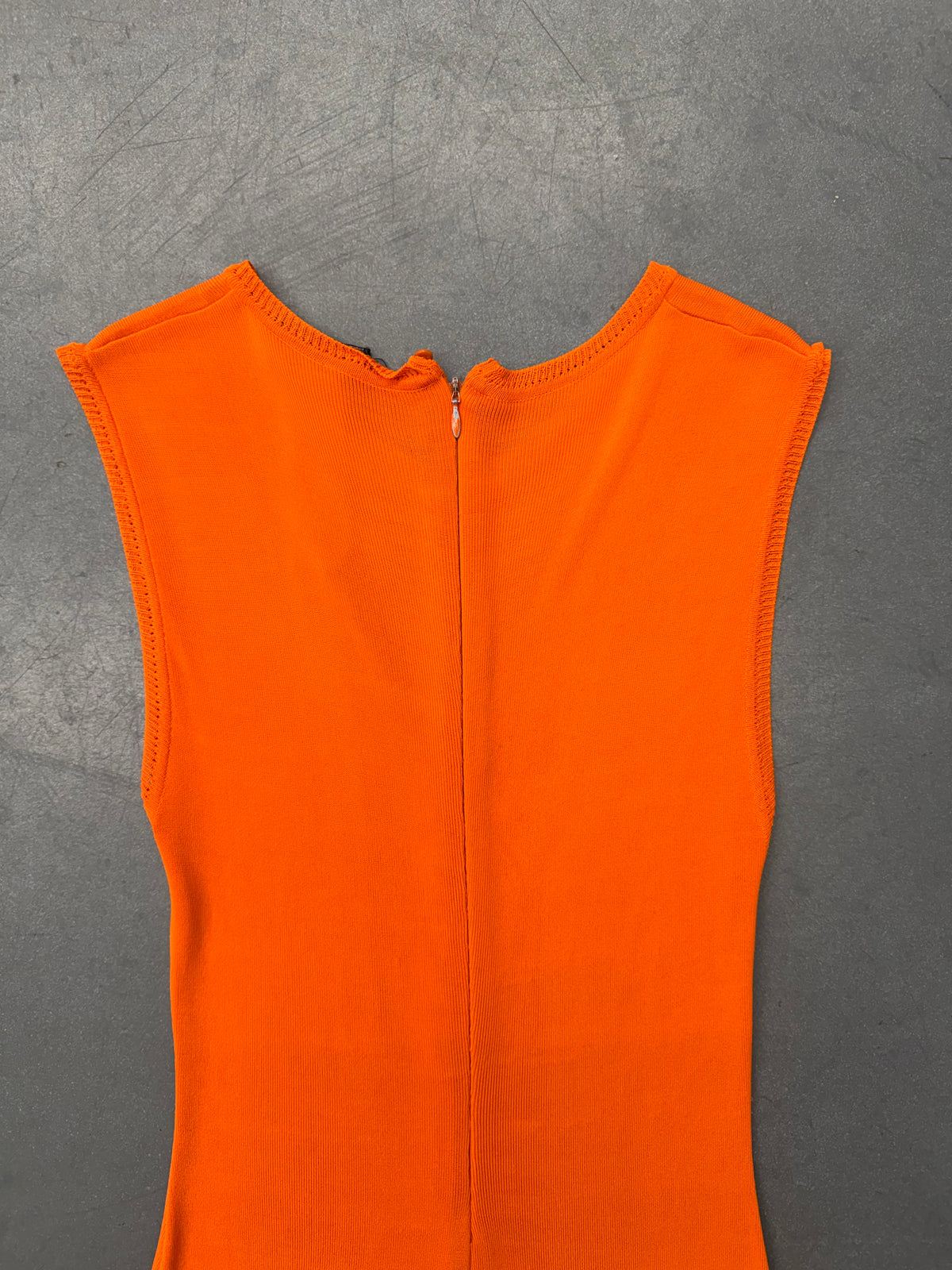 SS96 GIANNI VERSACE COUTURE ORANGE RAYON DRESS