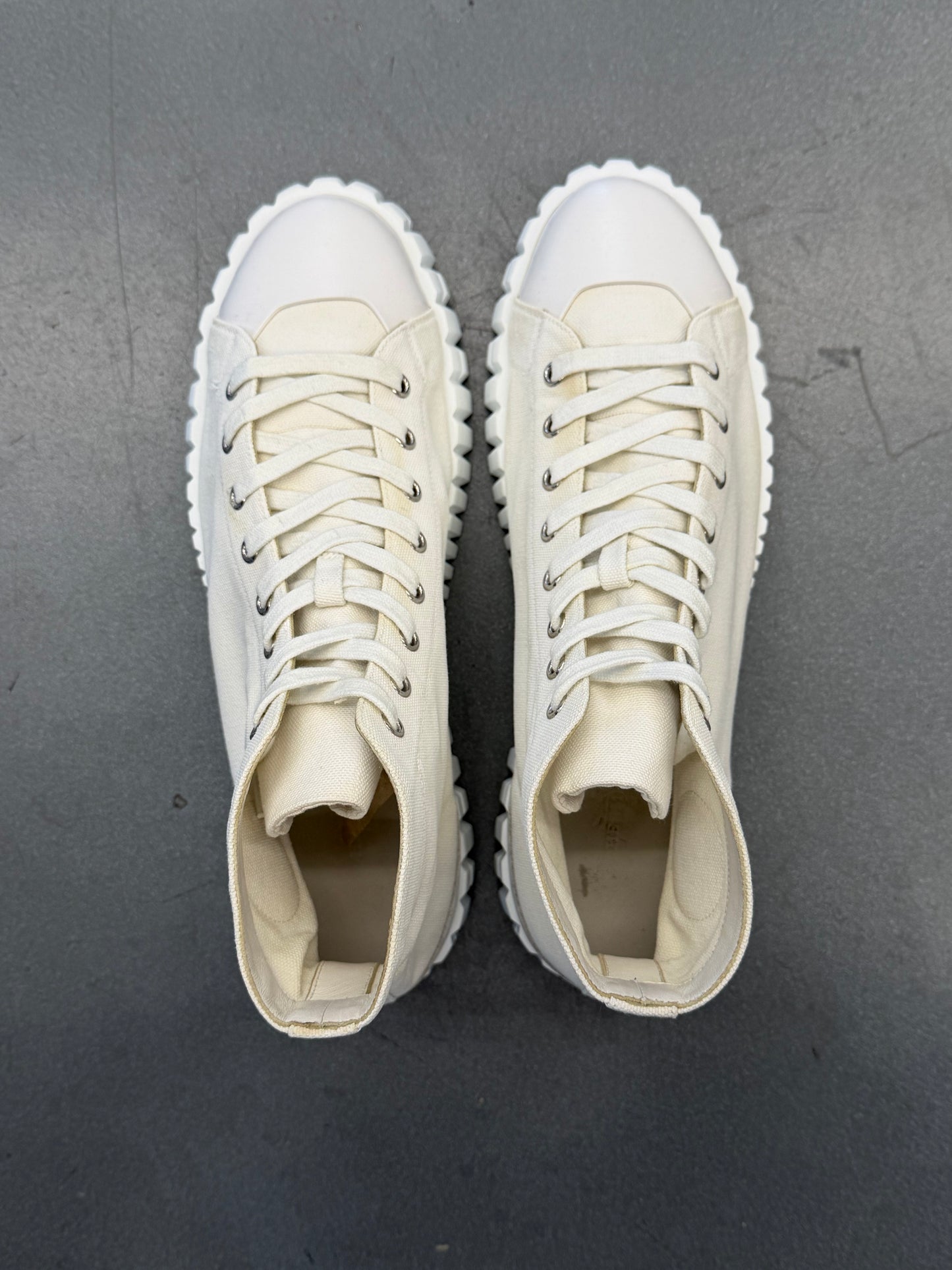 SIZE 43 HERMES CLIMB HIGH-TOP SNEAKERS - WHITE (NO BOX)