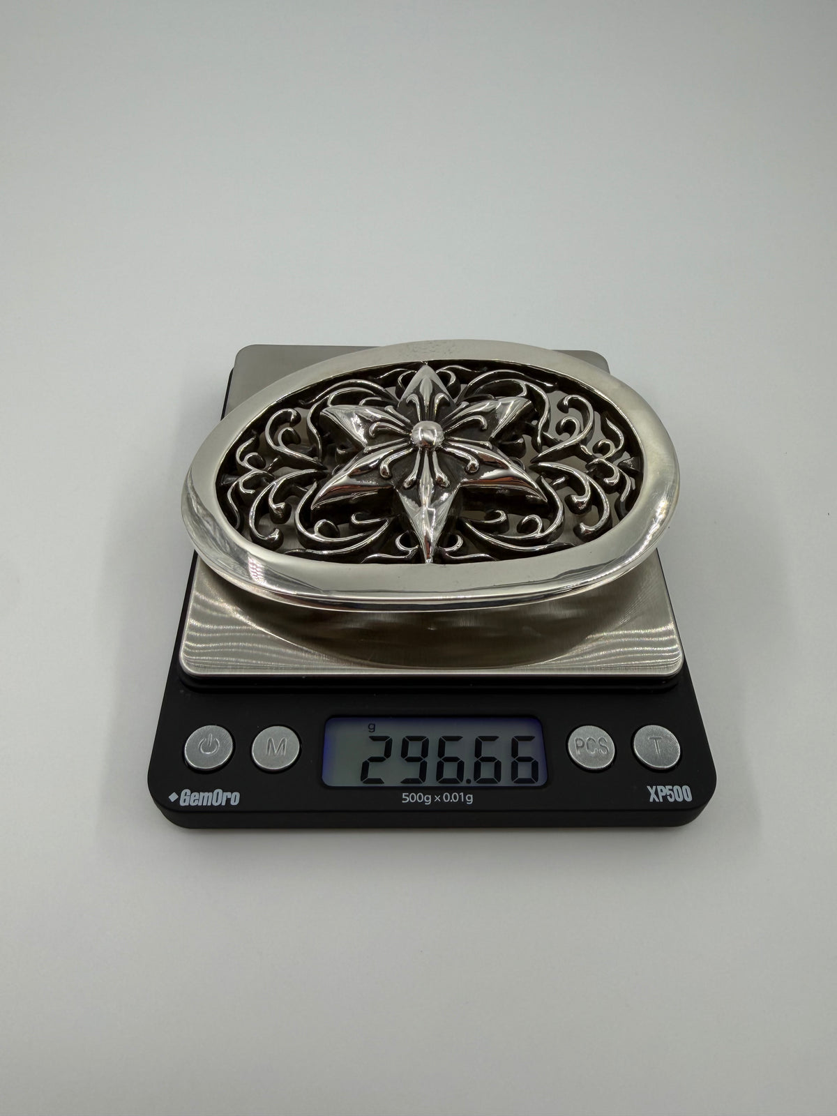 CHROME HEARTS 1.5" LARGE SILVER STAR BUCKLE