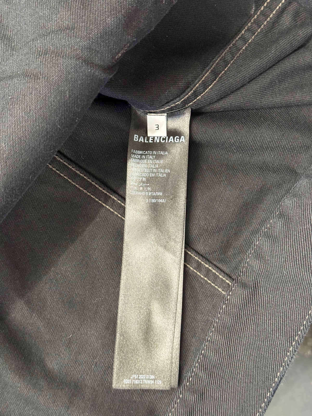 FW22 BALENCIAGA PULL-OVER DENIM JACKET