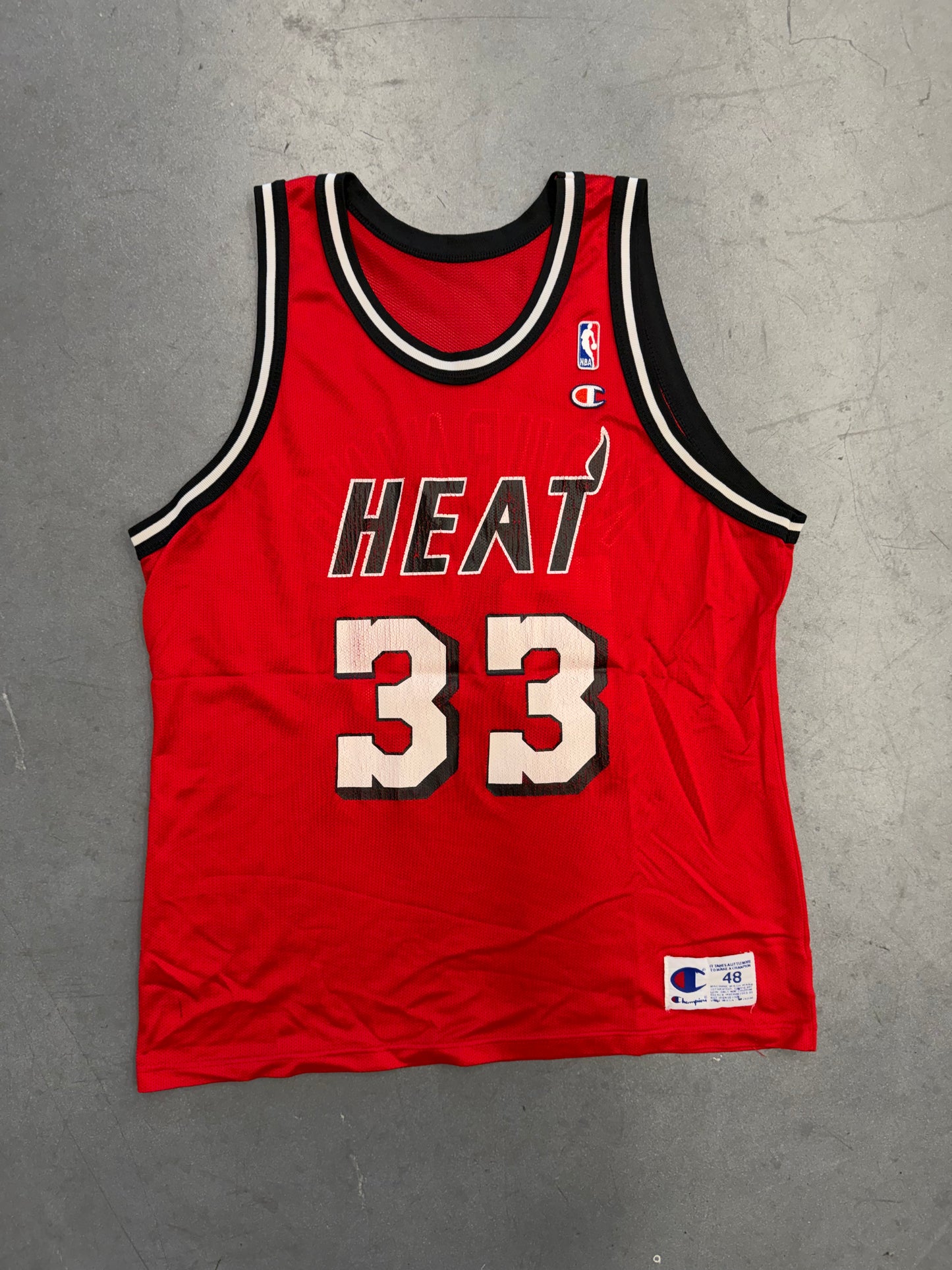 90S MIAMI HEAT NBA ALONZO MOURNING CHAMPION BASKETBALL JERSEY