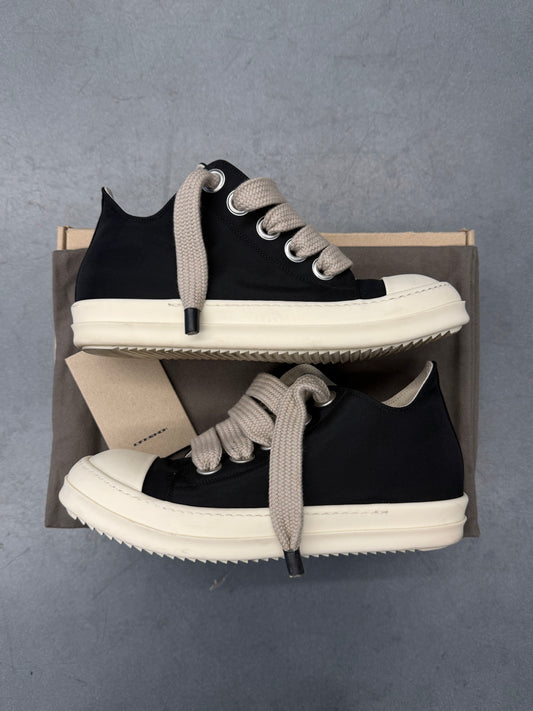 RICK OWENS DRKSHDW NYLON JUMBOLACE LOW SNEAKS (W/ BOX)