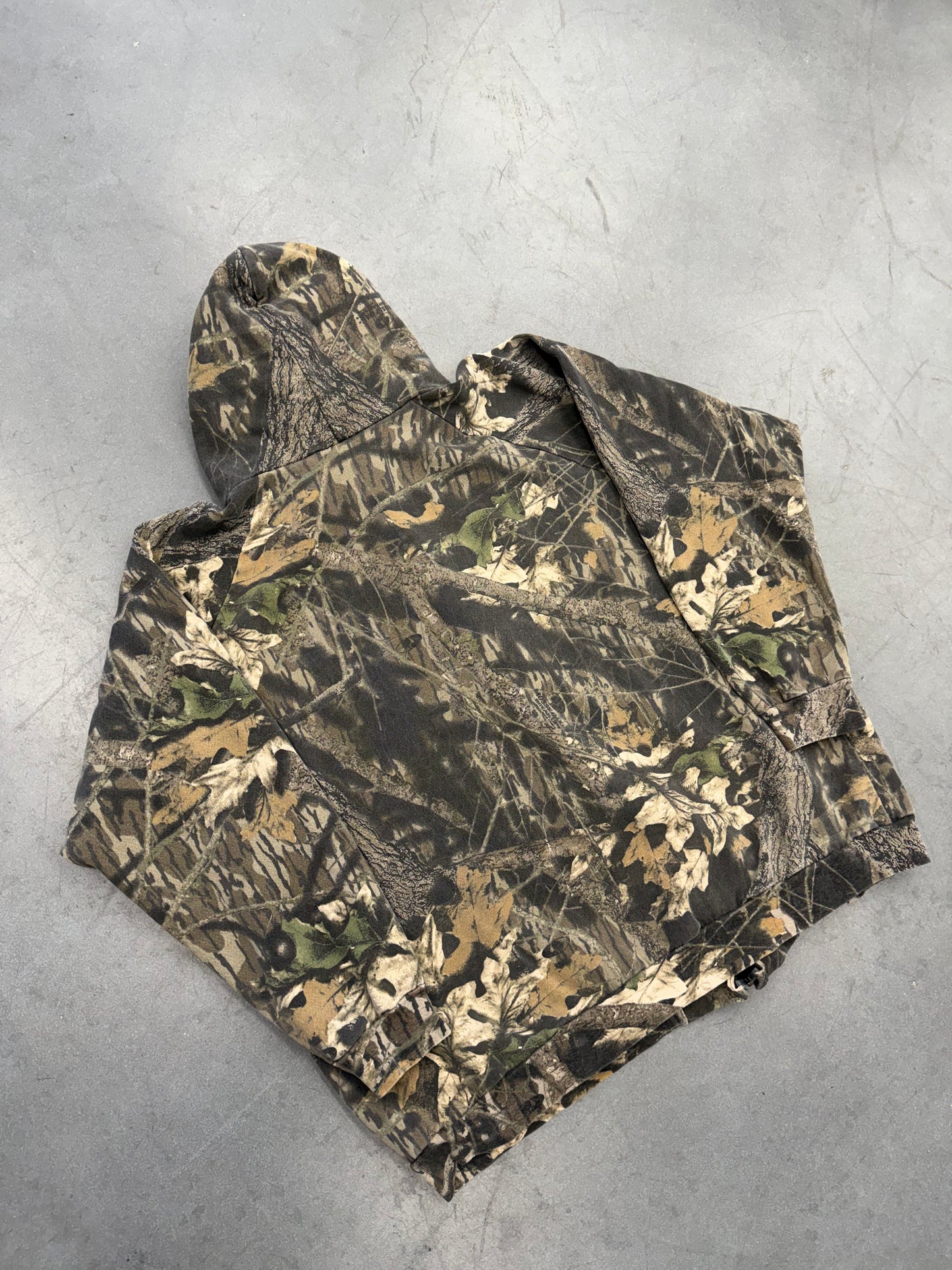 90'S MOSSY OAK FULL ZIP CAMO HOODIE (MADE IN USA TAG)