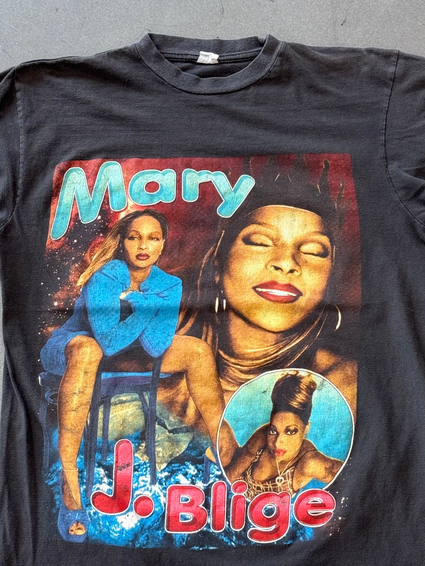 90S BOOTLEG MARY J. BLIGE SHARE MY WORLD RAP-STYLE TEE (FADED TAG)