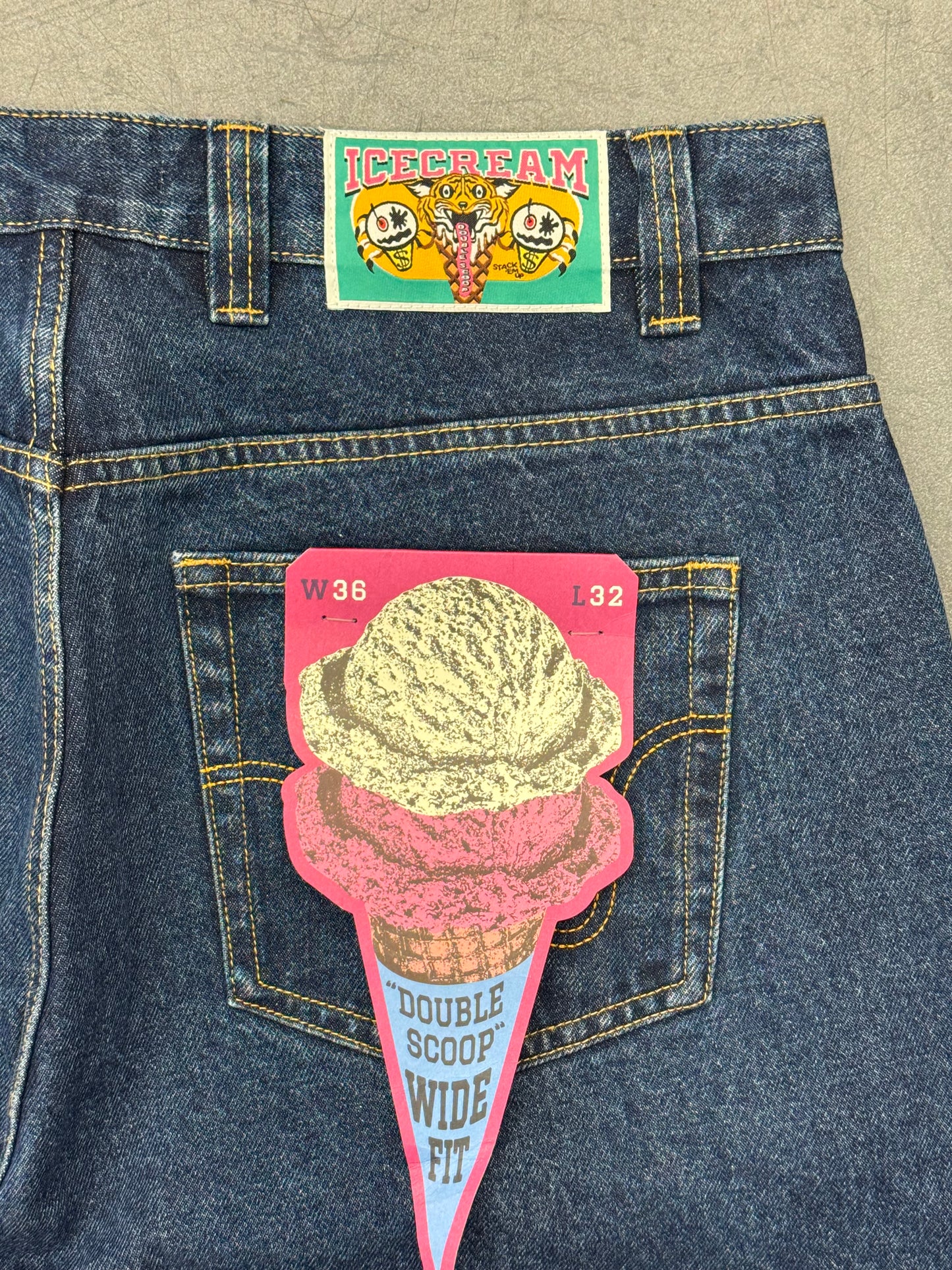 BILLIONAIRE BOYS CLUB RUNNING DOG DOUBLE SCOOP DENIM PANT