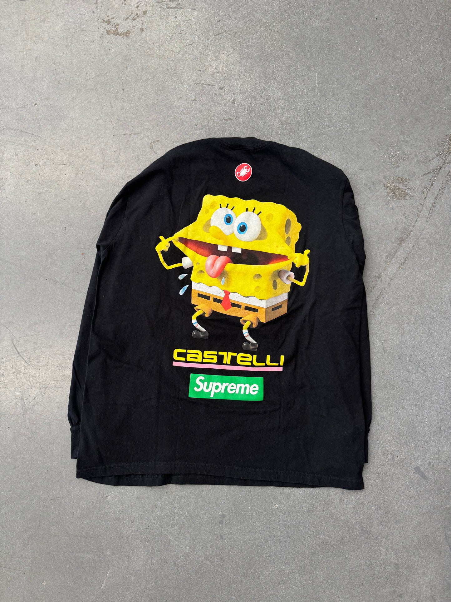 SS25 SUPREME SPONGEBOB/CASTELLI RACING LS TEE - BLACK