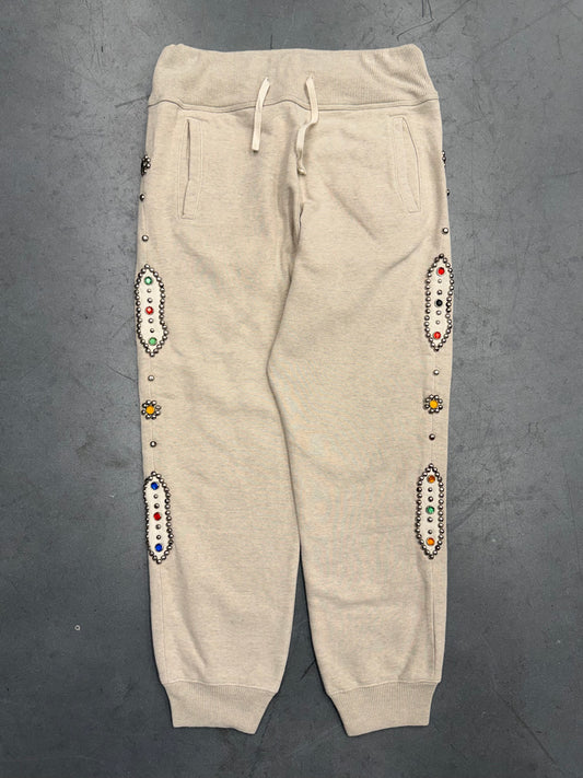 KAPITAL 12/GRANDRELLE STUDDED SWEATPANTS - HEATHER GRAY